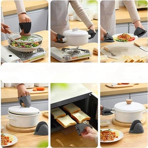 Silicone Heat Resistant Gloves 1 Pair - Black