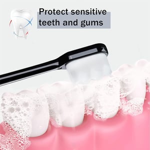 Ultra Soft Fiber Bristle Tooth Brush With Box - White