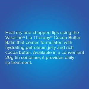 Vaseline Lip Therapy Lip Balm 20g - Cocoa Butter •