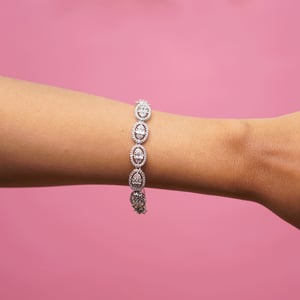 Women High Quality AD Stone Bracelet With Pouch - 002