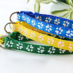 Footprint Patches Cross-Border Pet Neck Collar With Rattle - Black