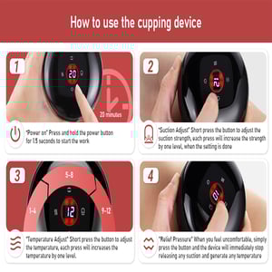 Intelligent Breathing Cupping Massage Instrument - Black