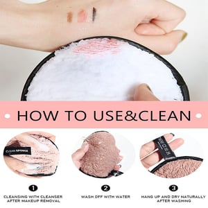 Clean Sponge Makeup Remover Puff - Pink