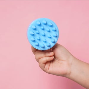 Sweet Beauty Silicone Hair Scalp Massage Brush - Denim Blue