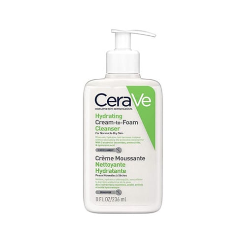 CeraVe Hydrating Cream To Foam Cleanser For Normal To Dry Skin 236ml .