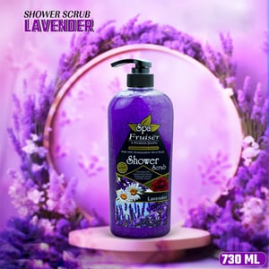 Fruiser Lavender Shower Scrub 730ml •