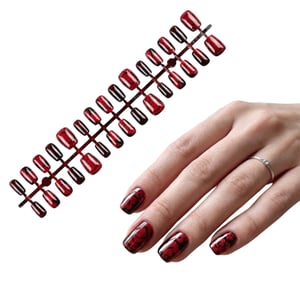 Premium False Nails 30pcs - Black Rose