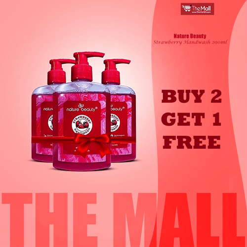 Nature Beauty Strawberry Handwash 200ml (Buy 2 Get 1 Free)
