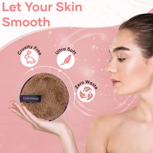 Clean Sponge Makeup Remover Puff - Brown