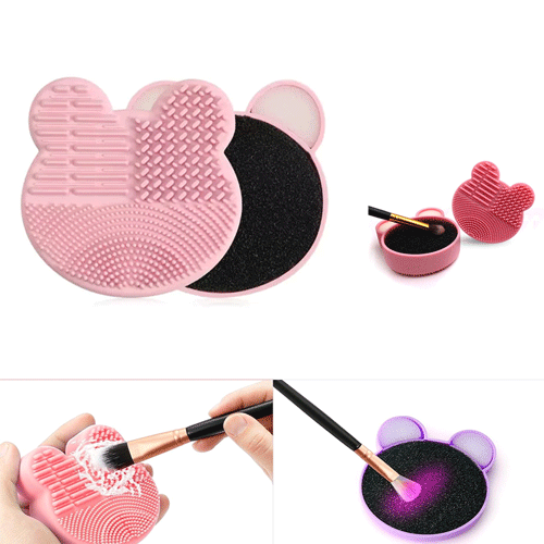 Silicone Makeup Brush Cleaner Pad - Baby Pink