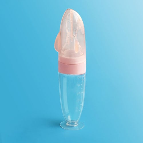 Newborn Baby Feeding Silicone Squeeze Bottle Spoon 90ml