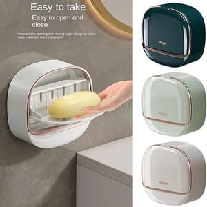 Luxury Waterproof Wall Soap Holder With Drain Tray - Paste