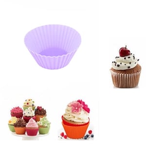Wave Shape Cup-Cake Baking Silicon Cup - Lavender