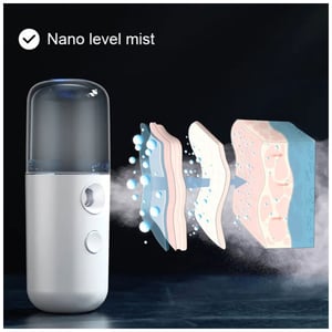 Portable Facial Nano Mist Sprayer - White