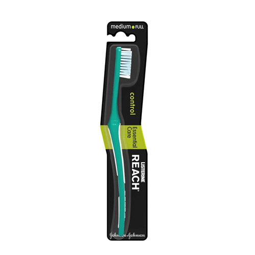 Reach Essential Care Control Medium Tooth Brush - Green