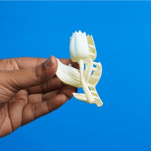 Tulip Flower Hair Clip - Sky Blue & Yellow