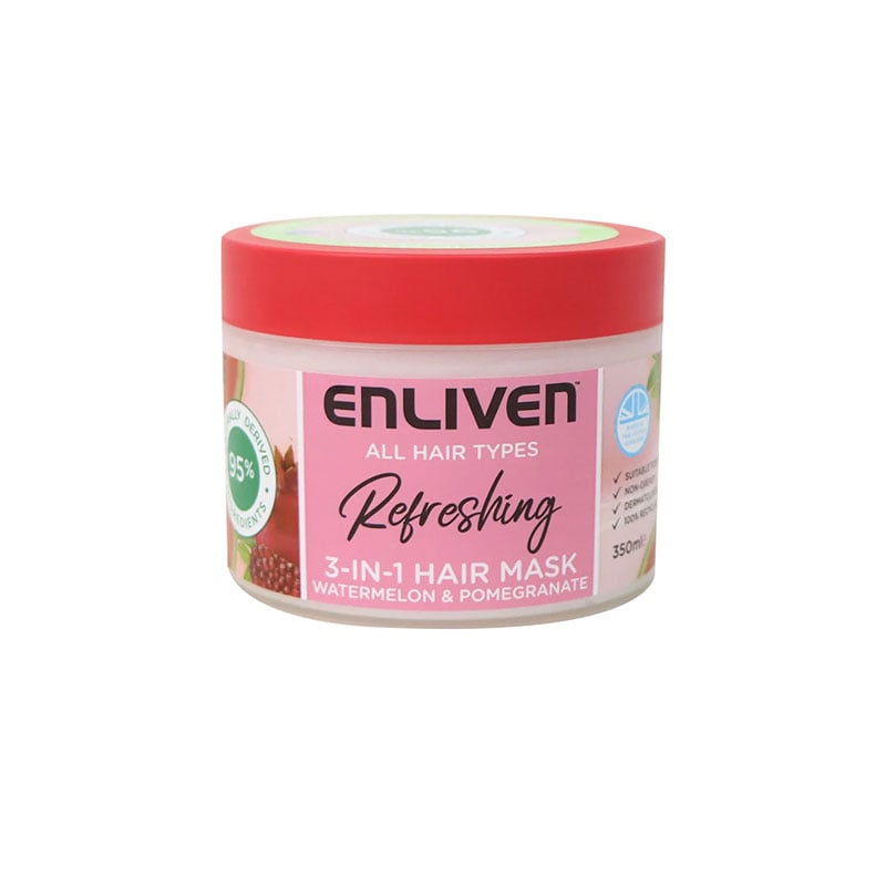 Enliven All Hair Type Refreshing 3 in 1 Hair Mask With Watermelon & Pomegranate 350ml