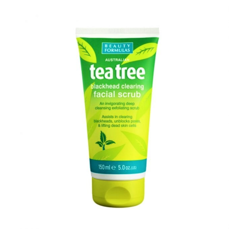 Beauty Formulas Australian Tea Tree Blackhead Clearing Facial Scrub 150ml