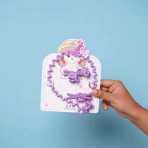 Baby Hair Accessories Set For Girl - Purple