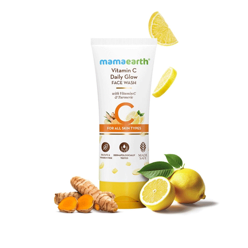 Mamaearth Vitamin C Face Wash With Vitamin C And Turmeric For Skin Illumination 100ml  •