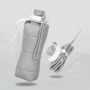 Silicone Folding Bottle 600ml - Green