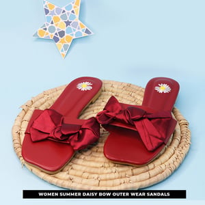 Women Summer Daisy Bow Outer Wear Sandals