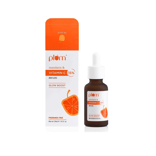 Plum Mandarin And Vitamin C 15% Glow Boost Face Serum 30ml •