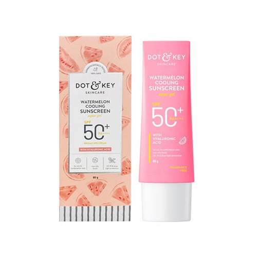 Dot & Key Watermelon Cooling Sunscreen with Hyaluronic Acid 80g - SPF 50+•