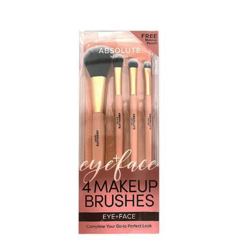 Absolute New York Makeup Brushes Set For Eye And Face 4pcs - STMABE02