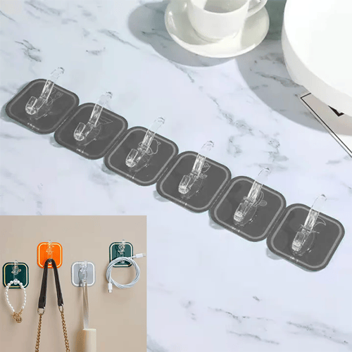 Plastic Adhesive Wall Hook 1pc - Grey