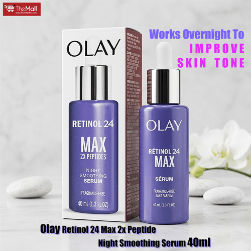 Olay Retinol 24 Max 2x Peptide Night Smoothing Serum 40ml •