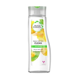 Herbal Essences Daily Detox Clean Golden Raspberry and Mint Shampoo 400ml •