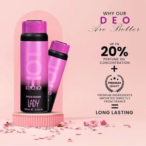 Bernard Dimitri Hot Black Deodorant For Women 200ml - Lady •
