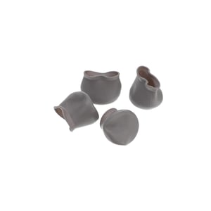 Round Shape Silicone Chair Leg Cover 4pcs - Purple Gray