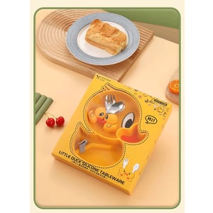 Toddler Little Duck Slicone Tableware - Yellow