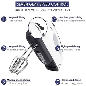Electric Super Hand Mixer - White