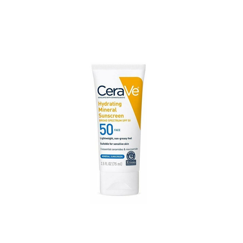 CeraVe Hydrating Mineral Face Sunscreen 75ml - SPF50