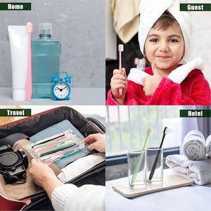 Ultra Soft Fiber Bristle Tooth Brush With Box - Black