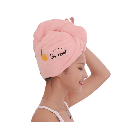 Hair Wrap Soft & Fleece Bath Towel - Pink