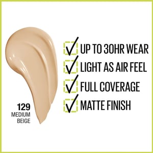 Maybelline New York Super Stay Active Wear 30H Foundation 30ml - 129 Medium Beige