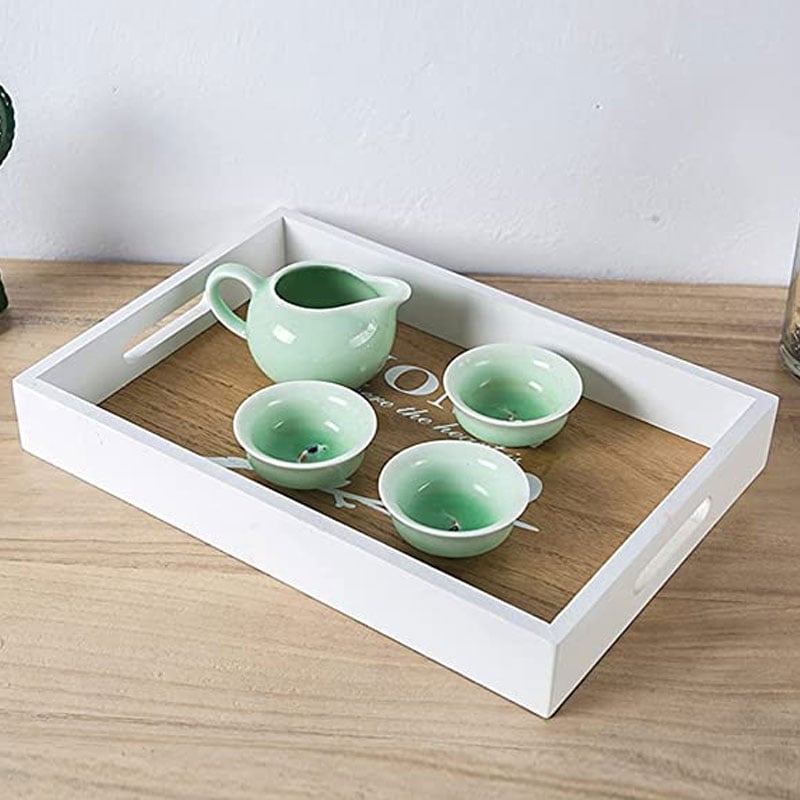 Kitchen Counter Wooden Food Tea Coffee Portable Trays