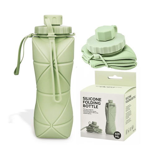 Silicone Folding Bottle 600ml - Green