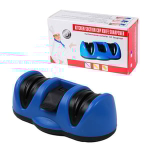 Kitchen Suction Cup Knife Sharpener - Blue •
