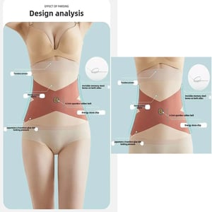 Body Shaper Belt Cross Abdominal Band - Beige XXL