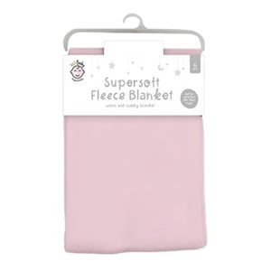 123 Baby Supersoft Fleece Blanket - Baby Pink 6m+