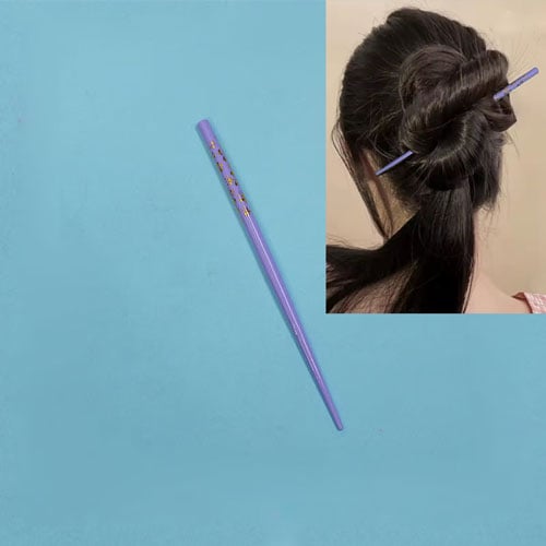 Small Size Stylish Hair Stick - Purple