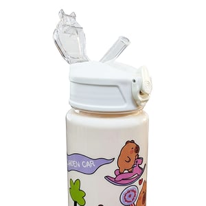 Premium Cute Water Bottle - Cream Capybara