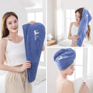 Hair Wrap Soft & Fleece Bath Towel - Blue