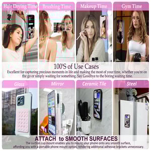 Adhesive Silicone Suction Phone Holder - Pink