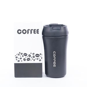 Tumbler Coffee Mug With Lid 400ml - Black